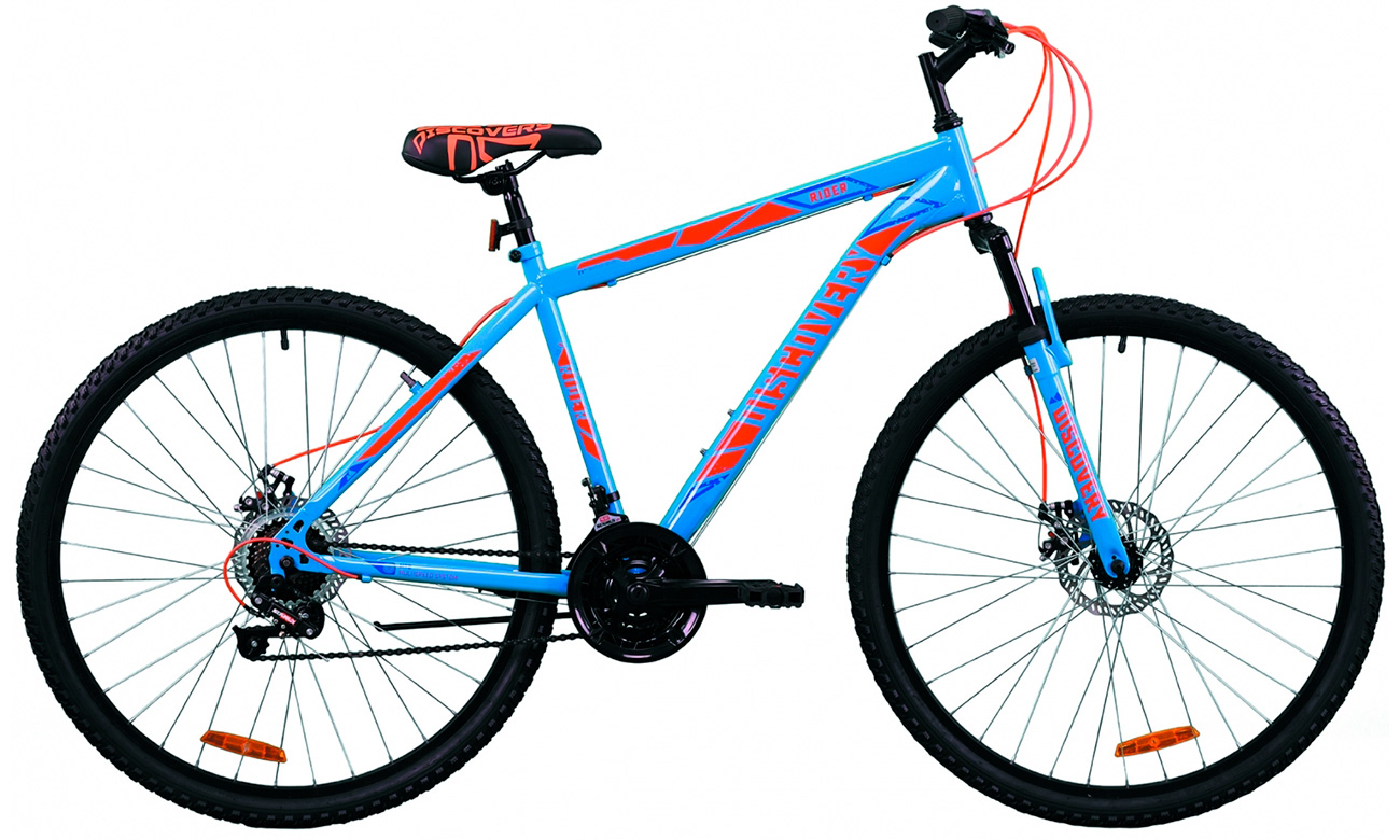 Фотография Велосипед Discovery RIDER DD 29" (2020) 2020 Сине-оранжевый
